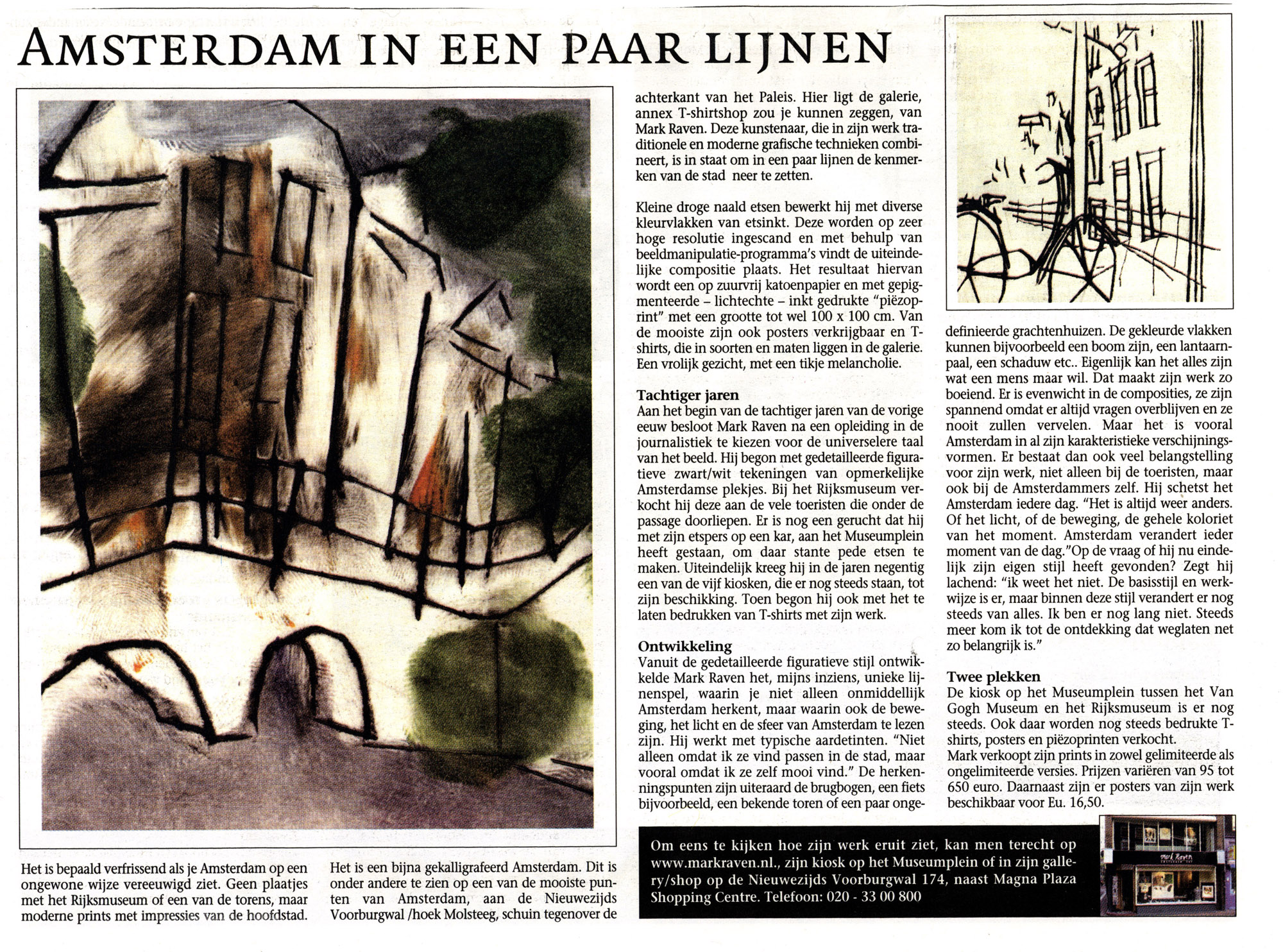 Article in Museumkrant (Dutch)