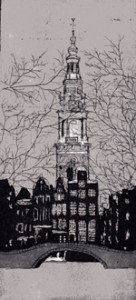 04 view on Zuiderkerk etching aquatint