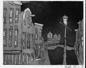 06 canalscene etching aquatint