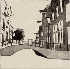 07 canal scene etching aquatint