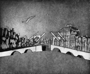 08 Amstel river etching aquatint