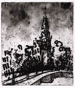 09 groenburgwal experiment met door etsen van plaat met 100 