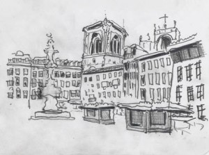 t14 plaza near cathedral in granada