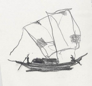 t22 piroque on the Niger river